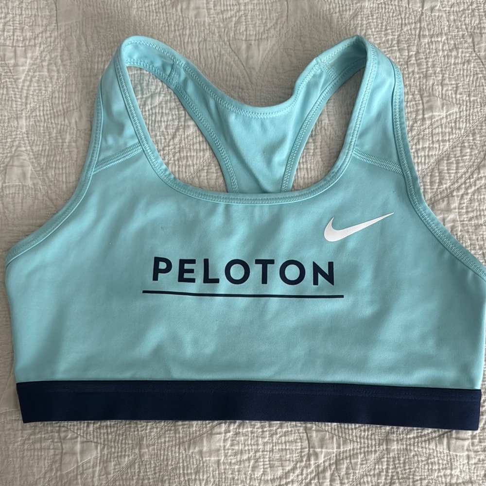Nike Women's Aqua and Navy Sports Bra